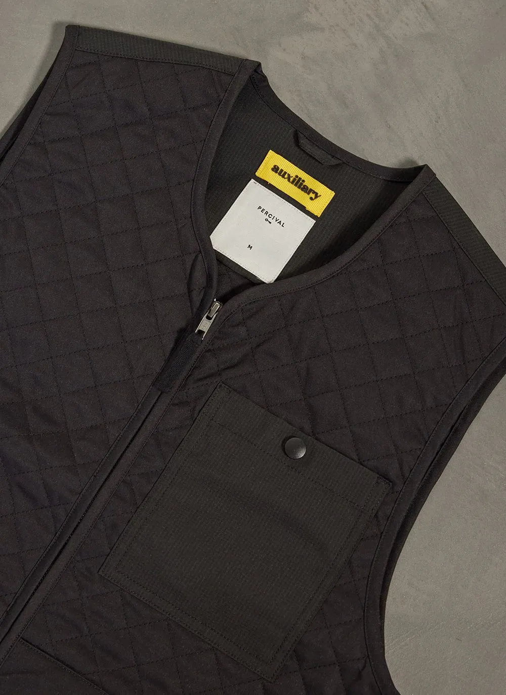 Auxiliary Quilted Liner Vest | Black