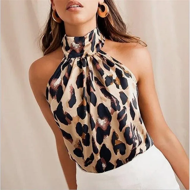 BIGSWEETY Halter Style Chic Top