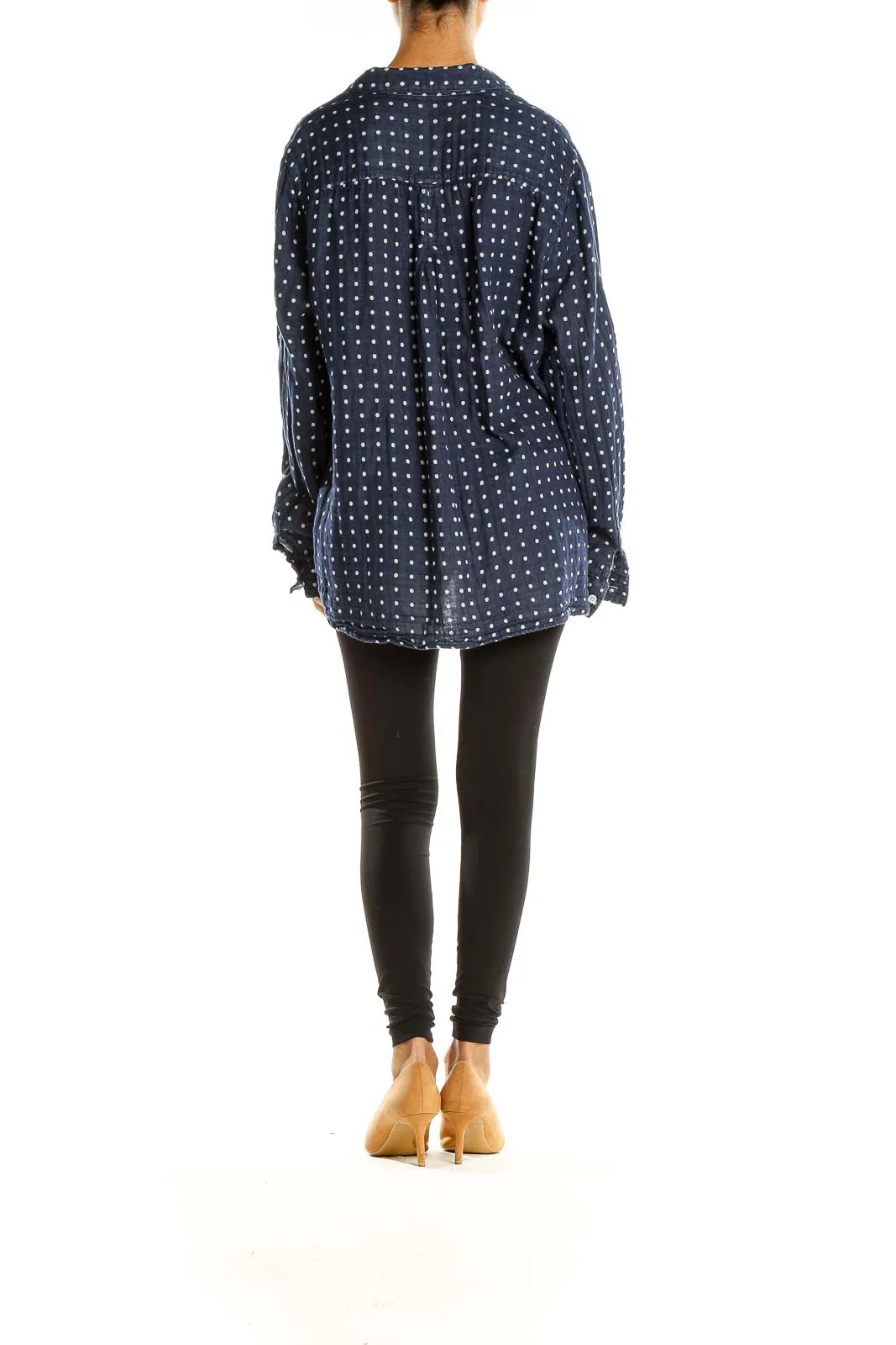 Blue Polka Dot Chic Top