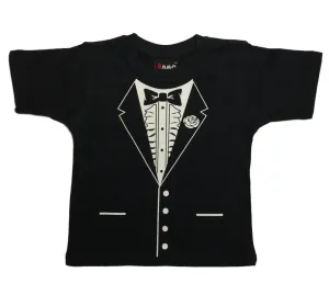 Bow Tie Tuxedo T-Shirt (B&W, Childrens Sizes)