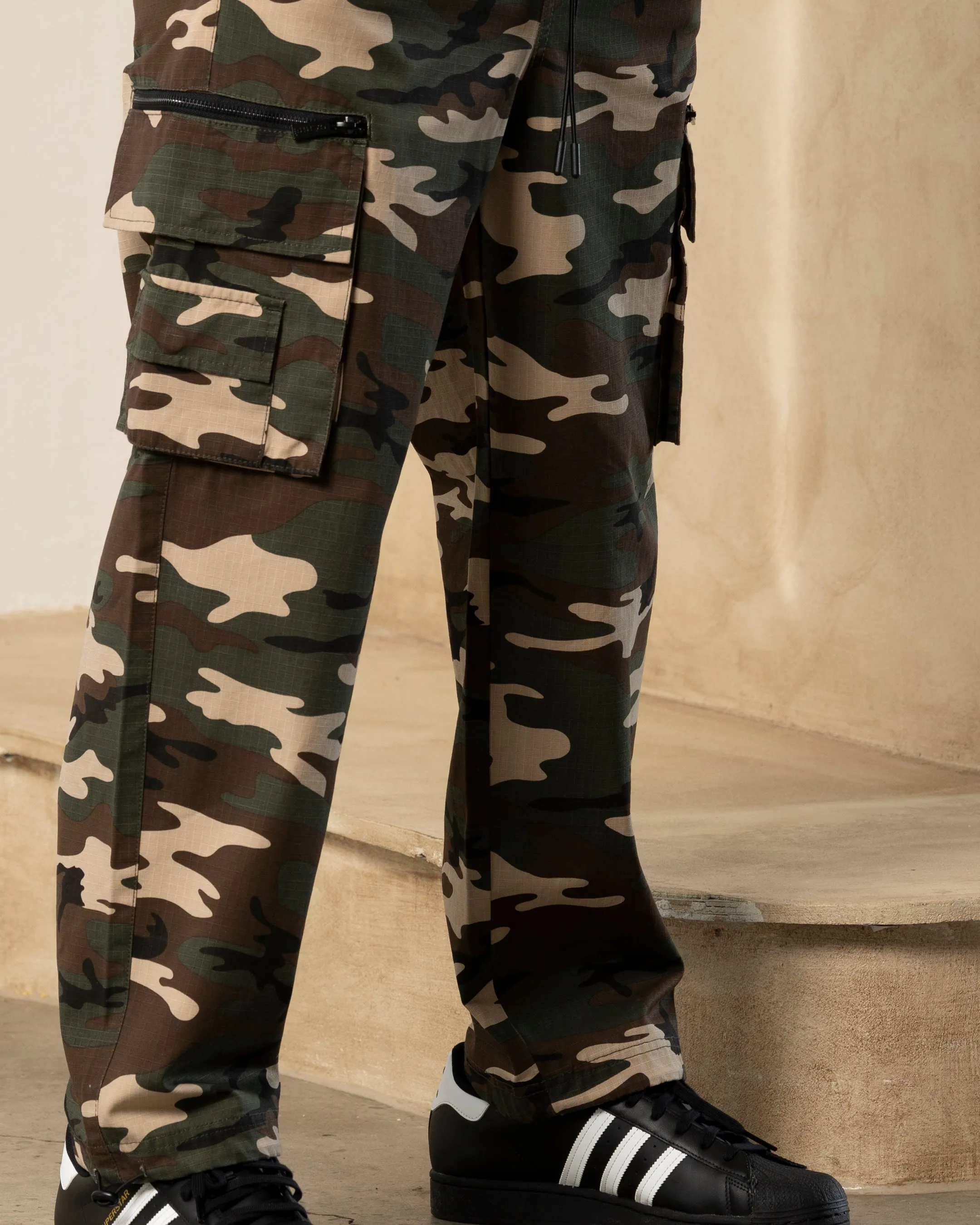 Carre Tactic Cargo Jogger Woodland Camo