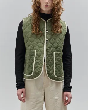 Cawley Quilted Oilskin Imogen Vest, Army