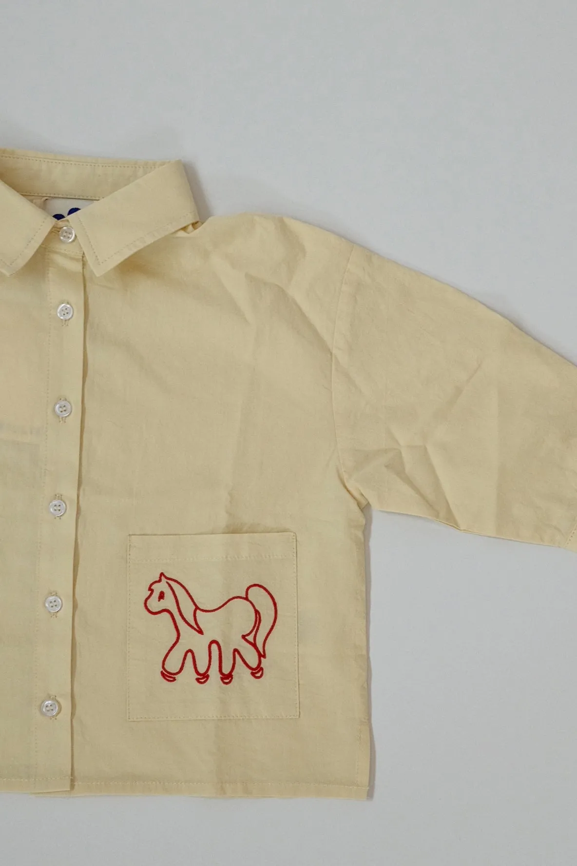 Cotton button up - lemon