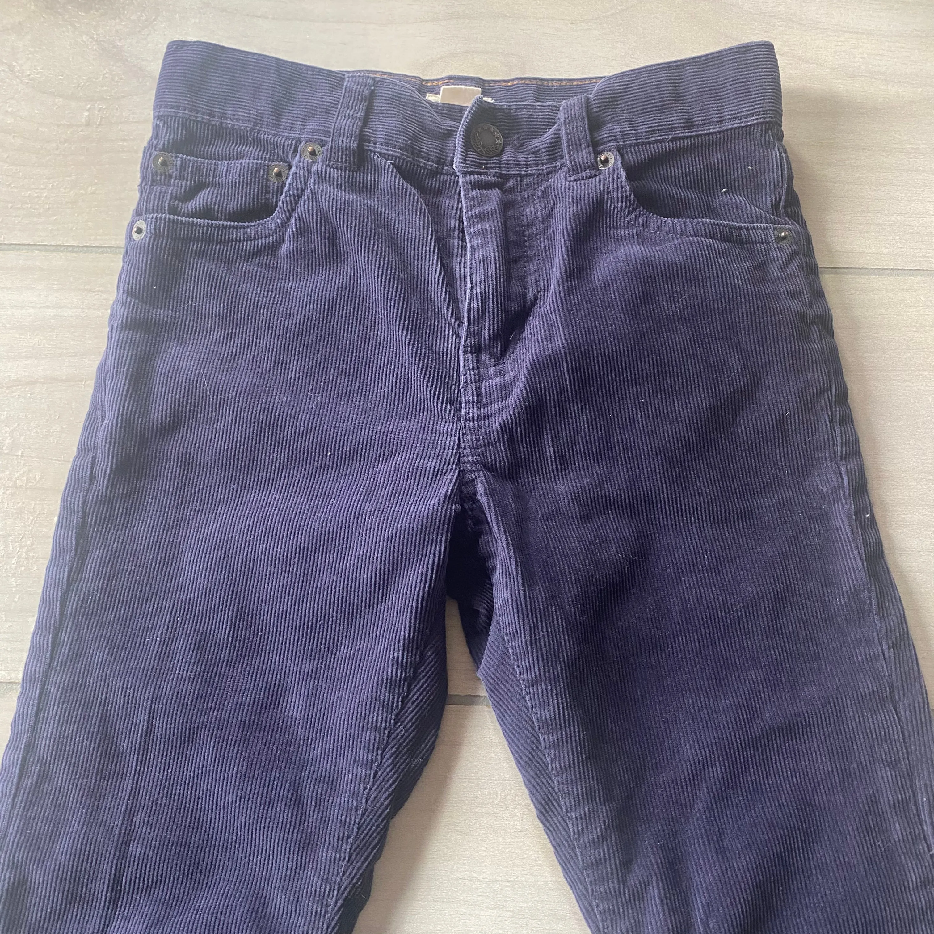 Crewcuts Navy Blue Corduroy Interior Button Tab Pants