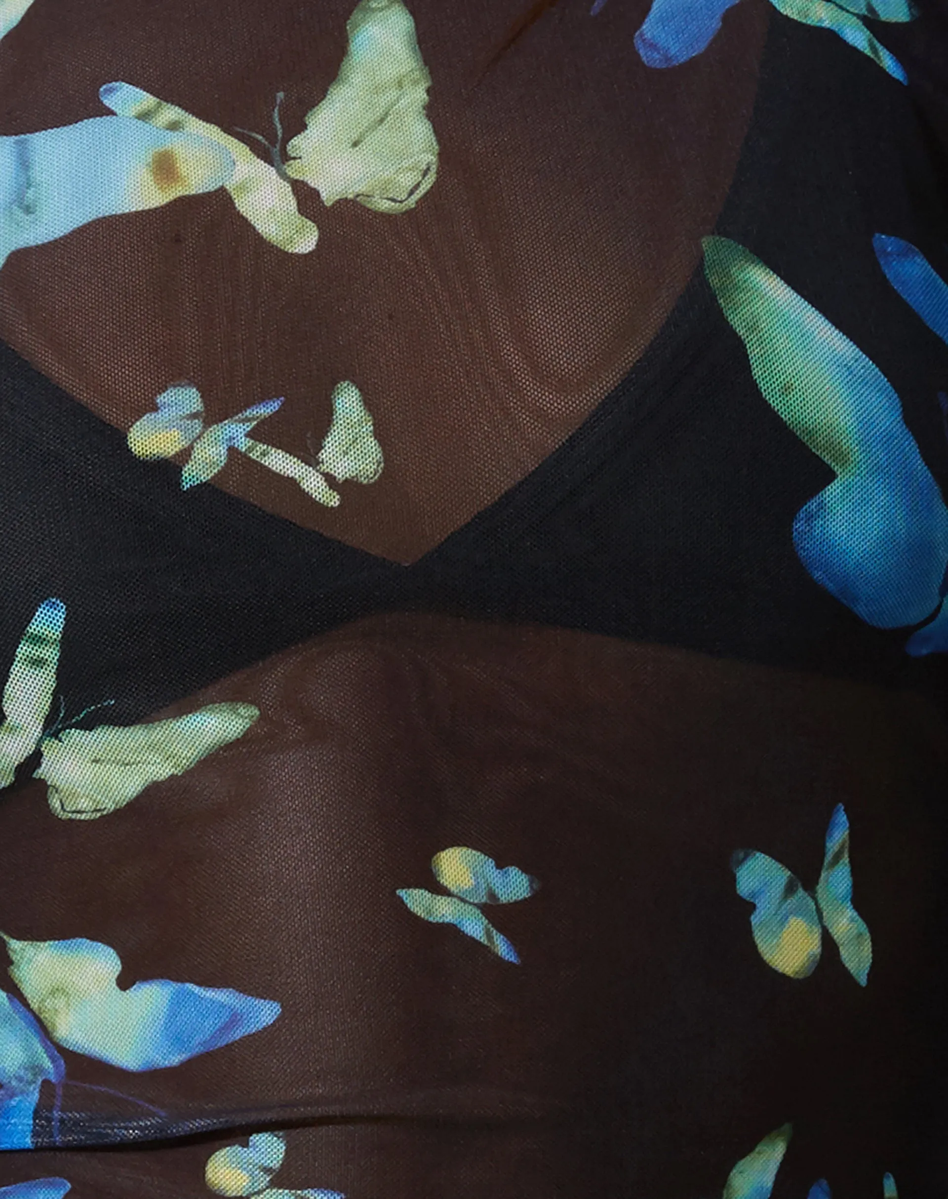 Elijah Long Sleeve Top in Butterfly Watercolour Black