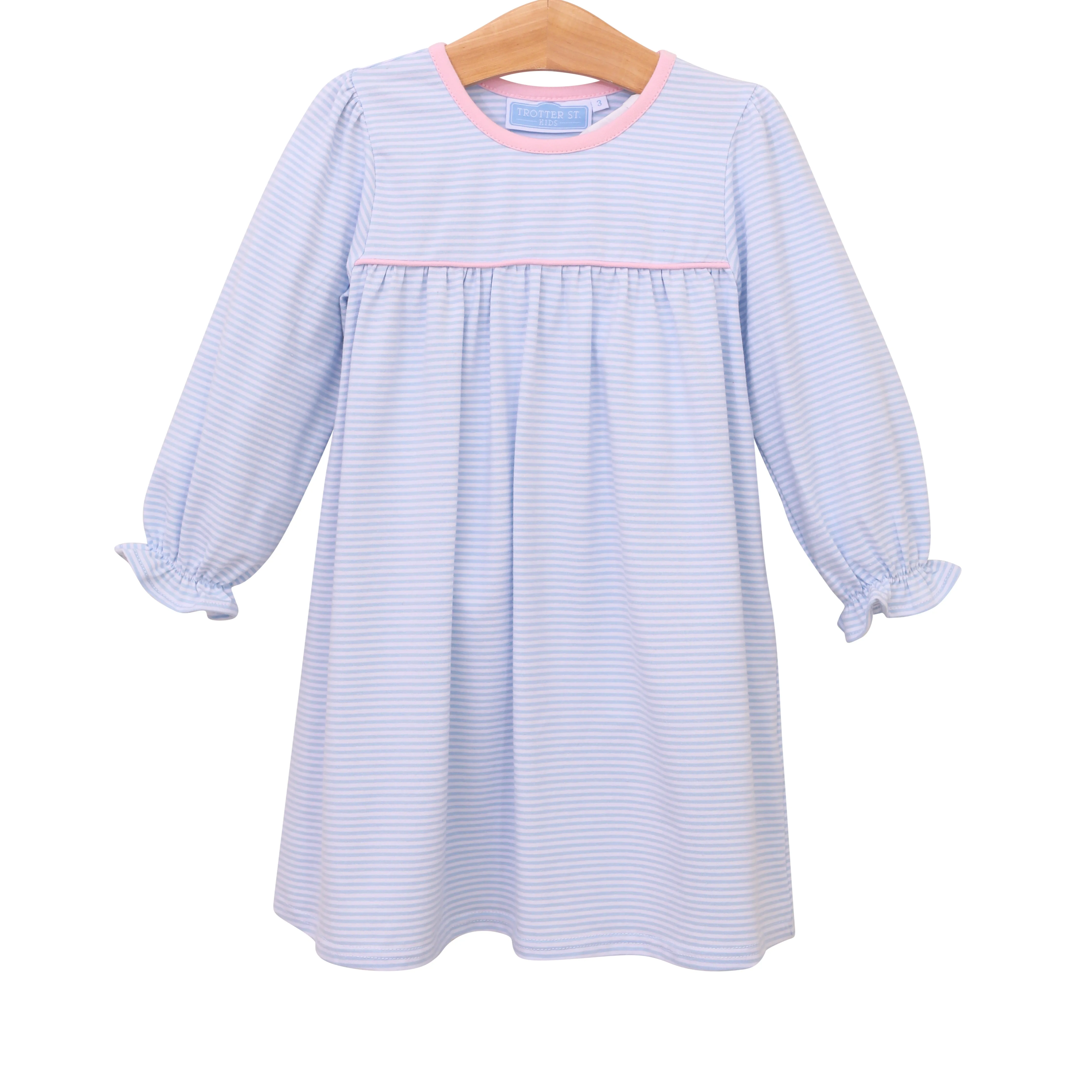 Ellie Dress - Light Blue Stripe/Light Pink