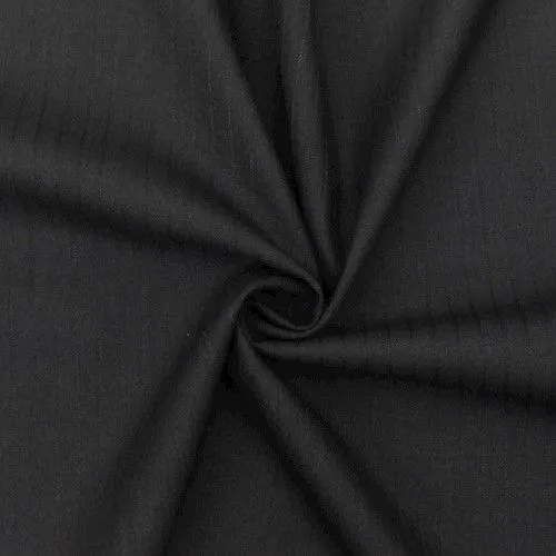 Gray/Black Stripe Wool Blend Twill Suiting Woven Fabric