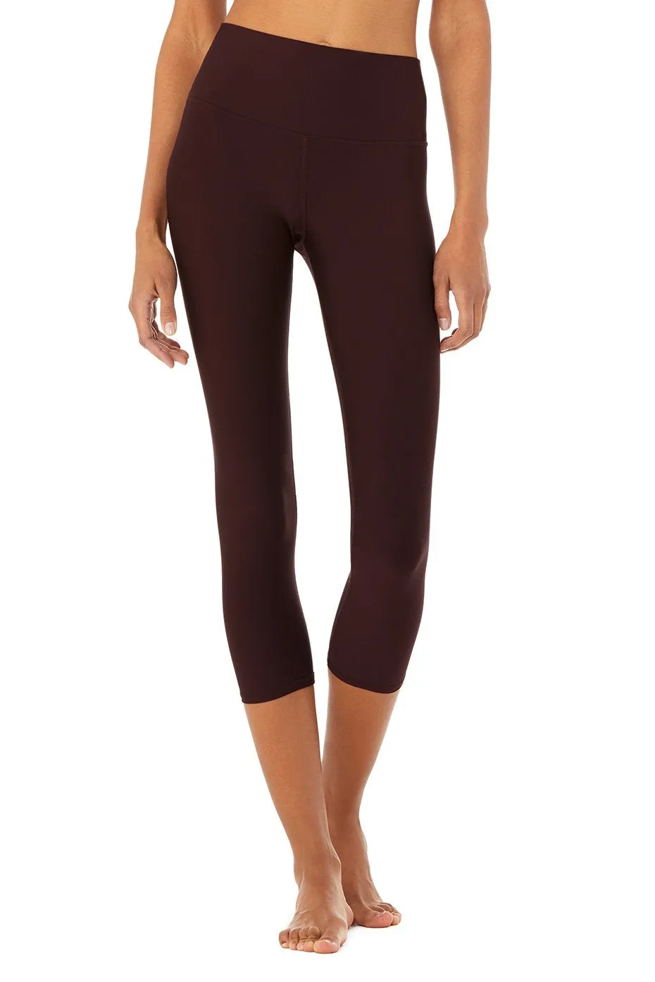 High-Waist Airlift Capri - Oxblood