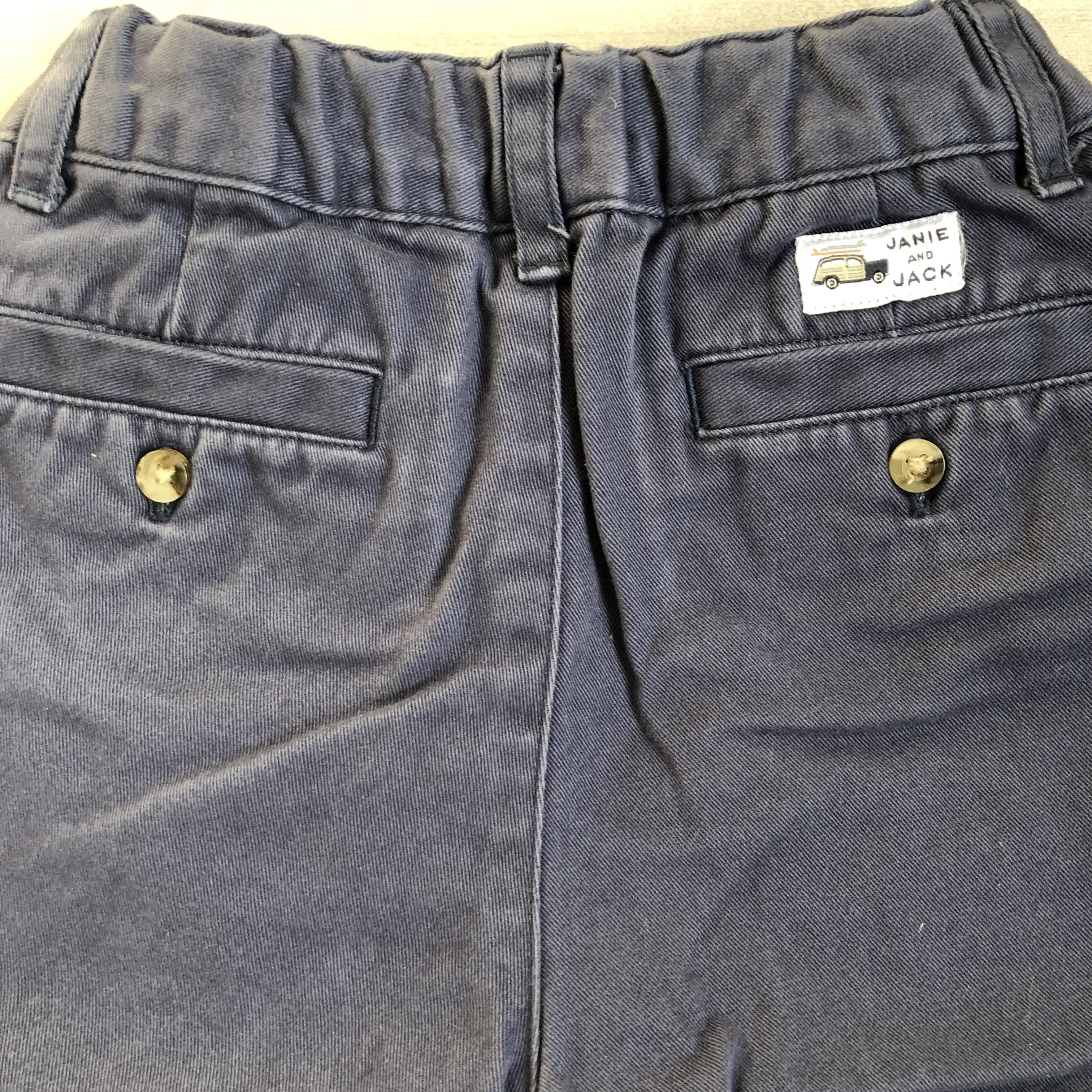 Janie & Jack Blue Interior Button Tab Pants