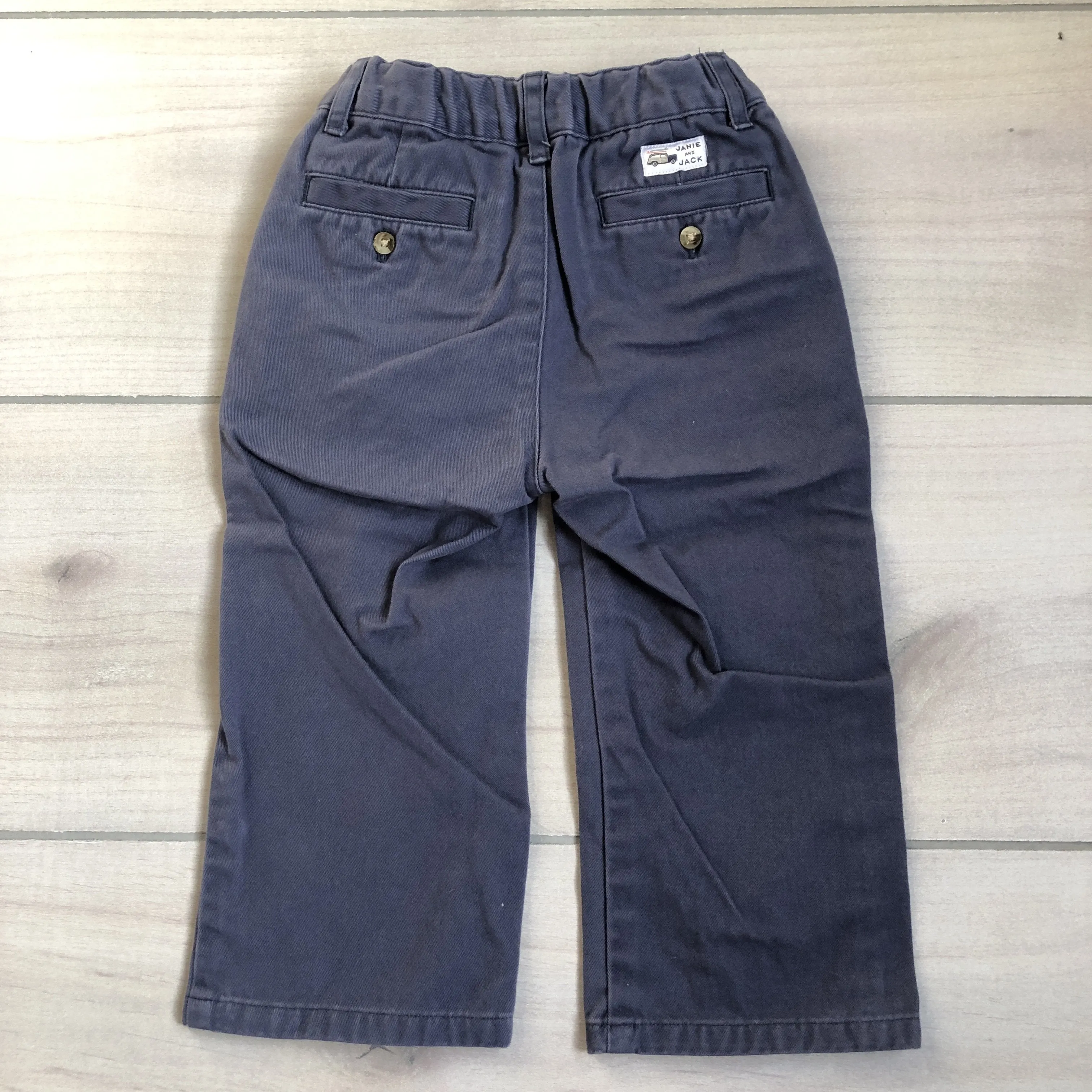 Janie & Jack Blue Interior Button Tab Pants