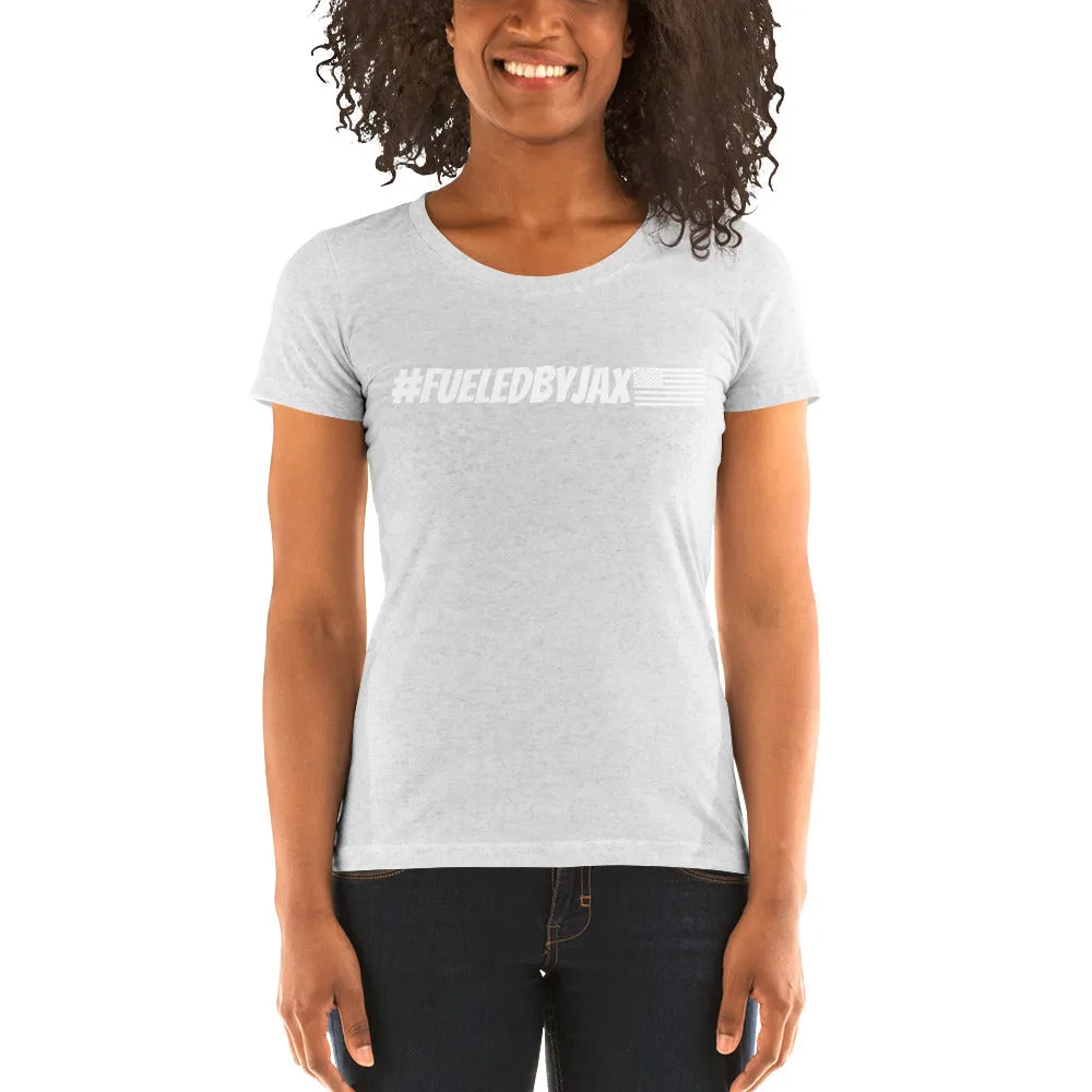 Jax Nutrition White #fueledbyjax Women's Tri-Blend Tee (Bella   Canvas 8413)