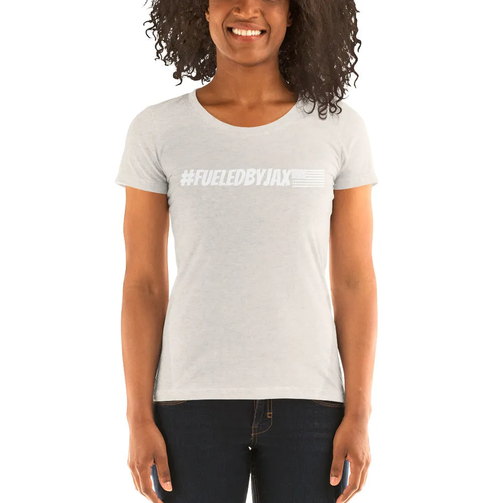 Jax Nutrition White #fueledbyjax Women's Tri-Blend Tee (Bella   Canvas 8413)