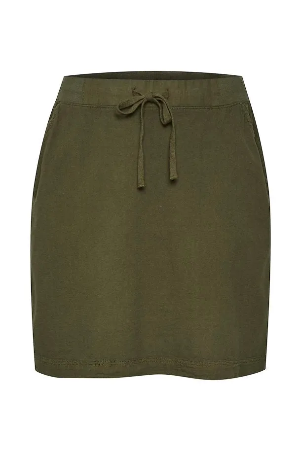 Kaffe Curve Nana Skirt in Khaki