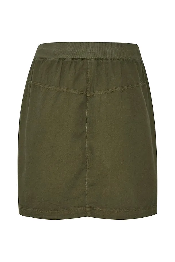 Kaffe Curve Nana Skirt in Khaki