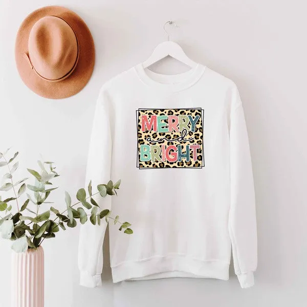 LEOPARD BRIGHT CHRISTMAS GRAPHIC SWEATSHIRT