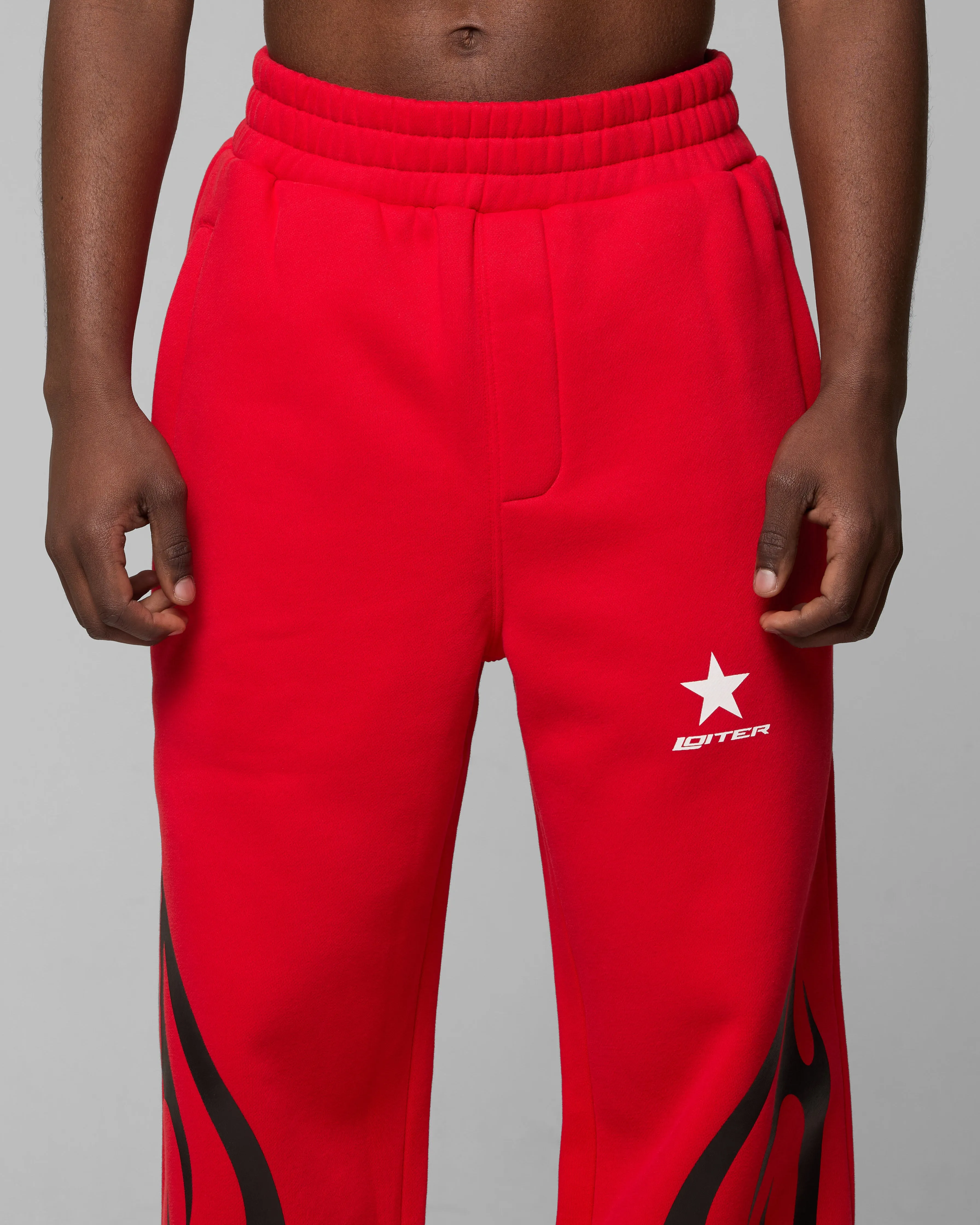 Loiter Cyber Sweat Pants Red