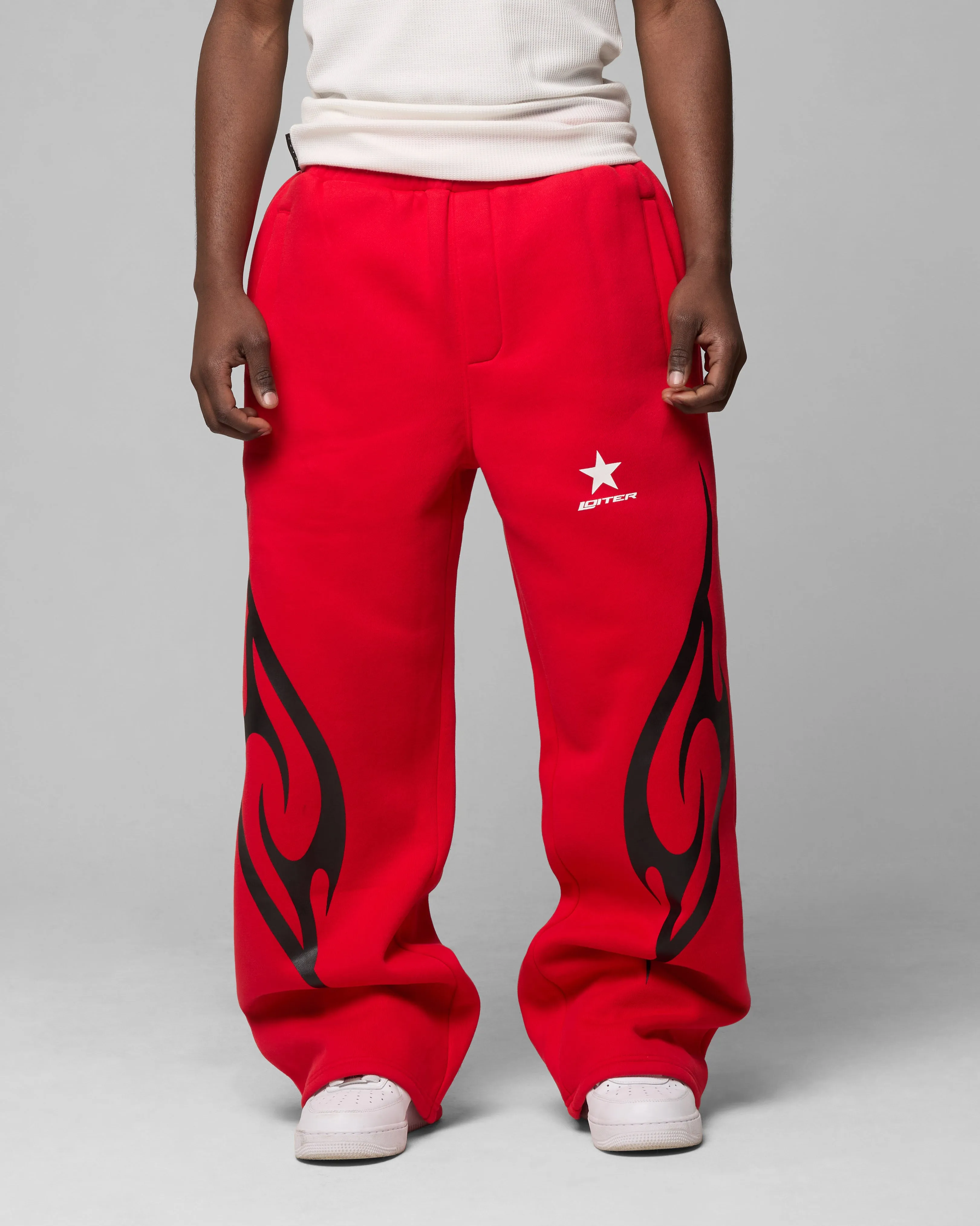 Loiter Cyber Sweat Pants Red