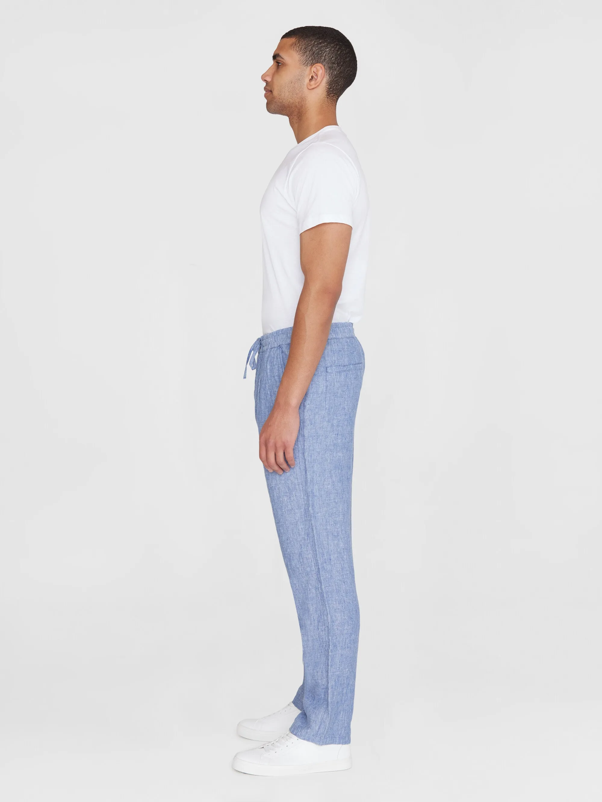 Loose linen pant - Moonlight Blue