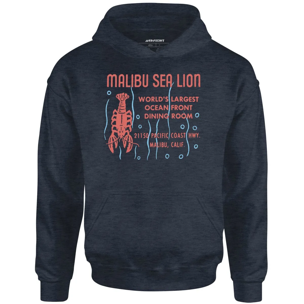 Malibu Sea Lion - Malibu, CA - Vintage Restaurant - Unisex Hoodie