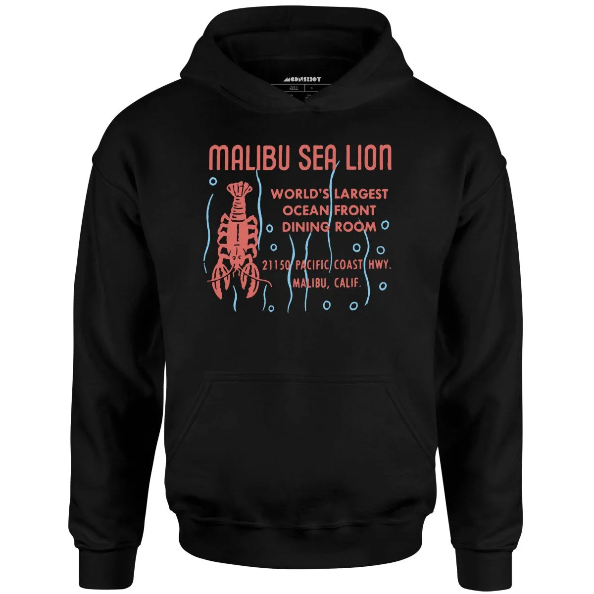 Malibu Sea Lion - Malibu, CA - Vintage Restaurant - Unisex Hoodie