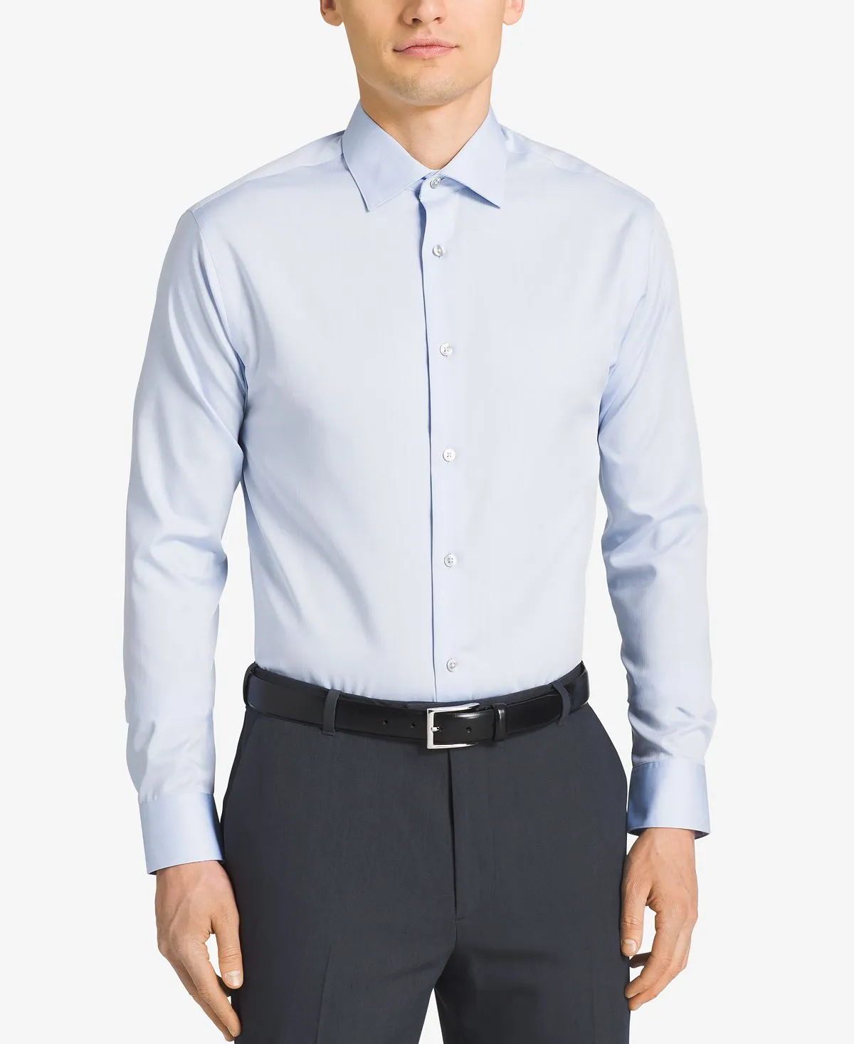 Men's calvin klein steel classic-fit non-iron performance herringbone collar classic shirt Calvin Klein , lilac