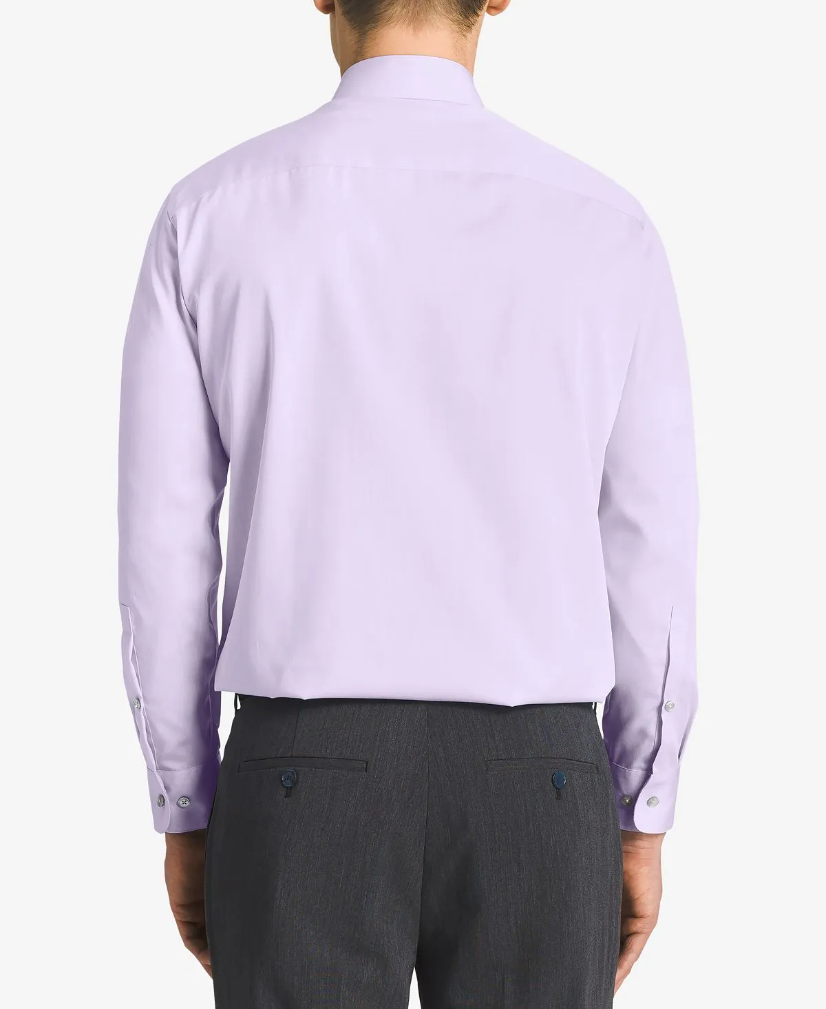 Men's calvin klein steel classic-fit non-iron performance herringbone collar classic shirt Calvin Klein , lilac