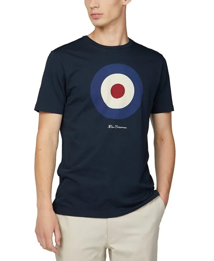 Men's Signature Target Ben Sherman Graphic Short Sleeve T-Shirt in Dark Navy