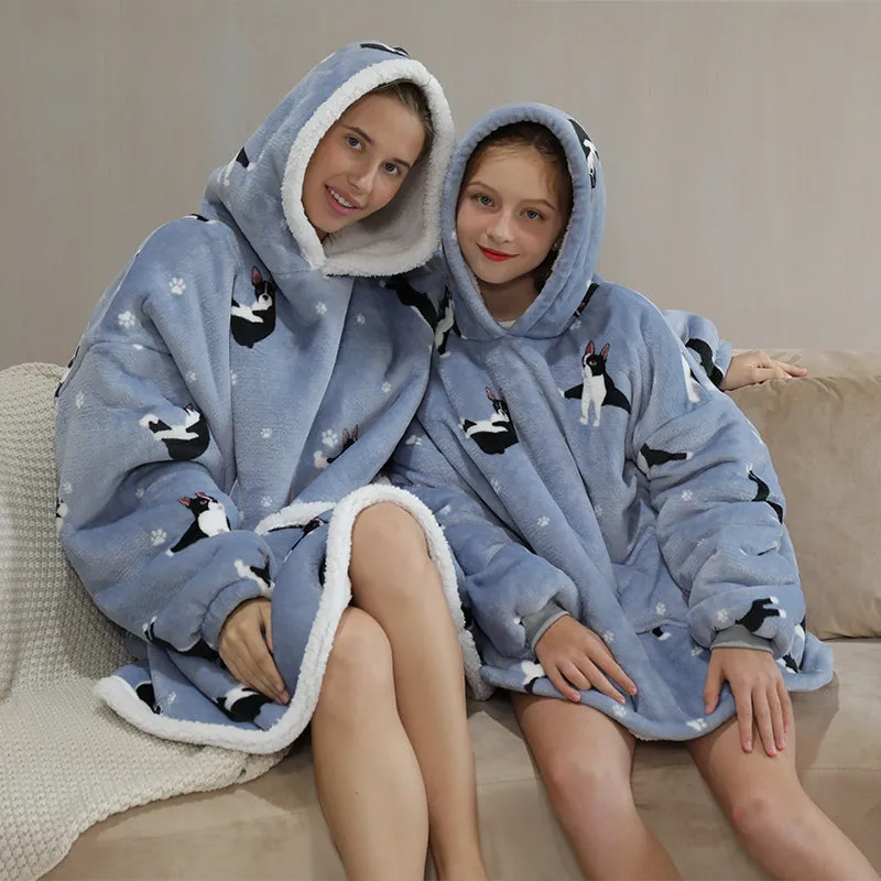 Mummy and Me Matching Sherpa Blanket Hoodies