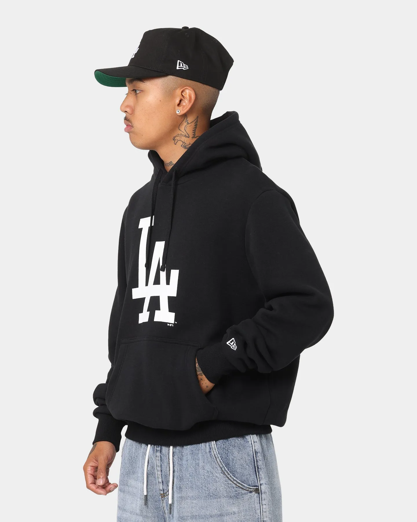 New Era Los Angeles Dodgers Hoodie Black/White