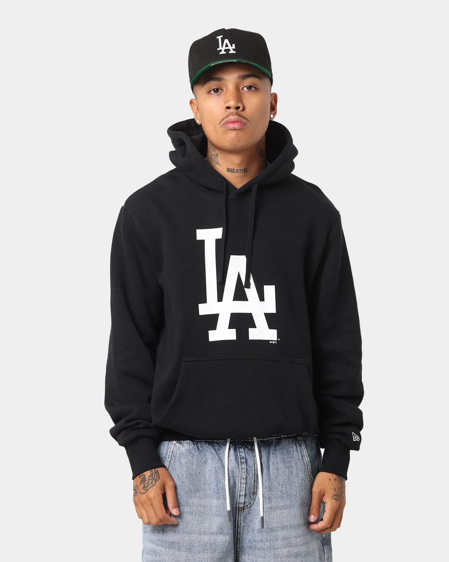 New Era Los Angeles Dodgers Hoodie Black/White