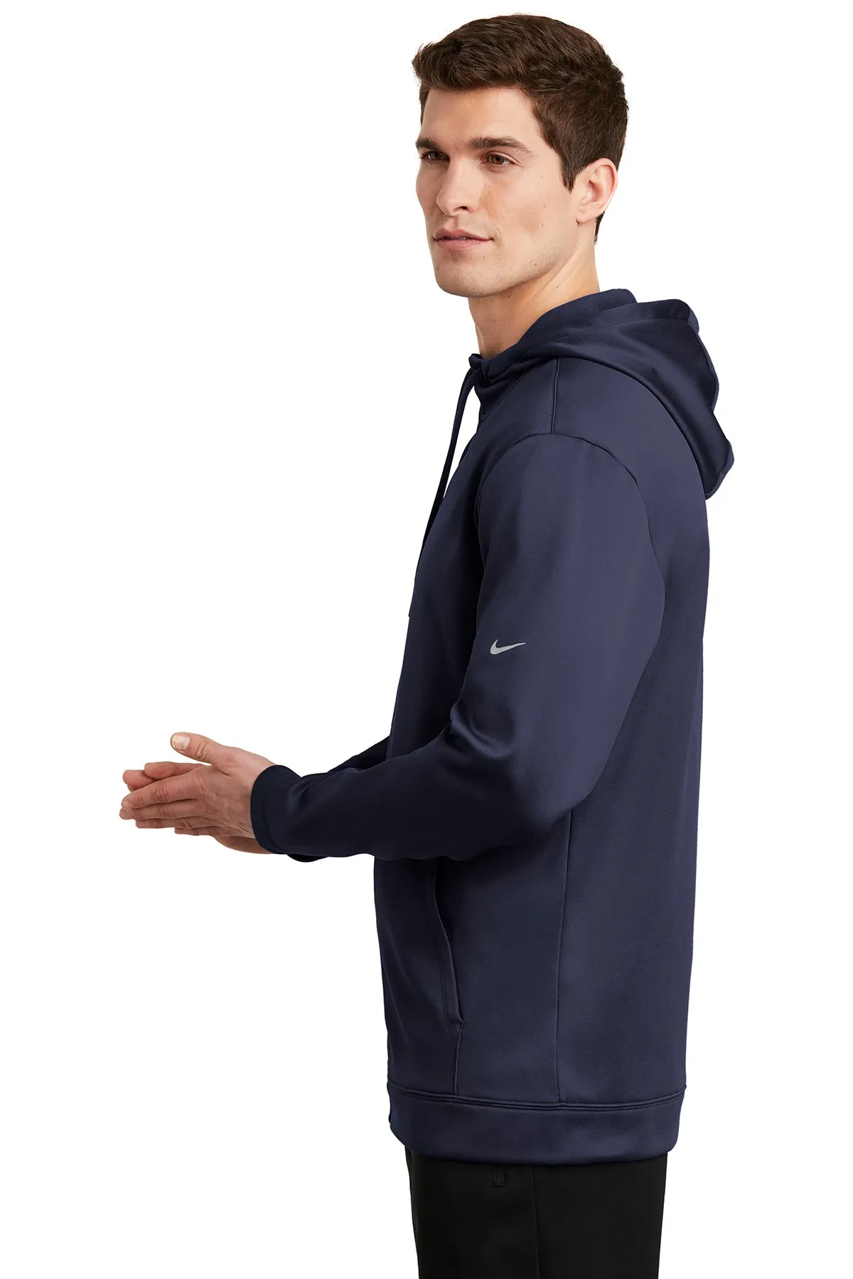 Nike ThermaFIT Customized Zip Hoodies, Midnight Navy