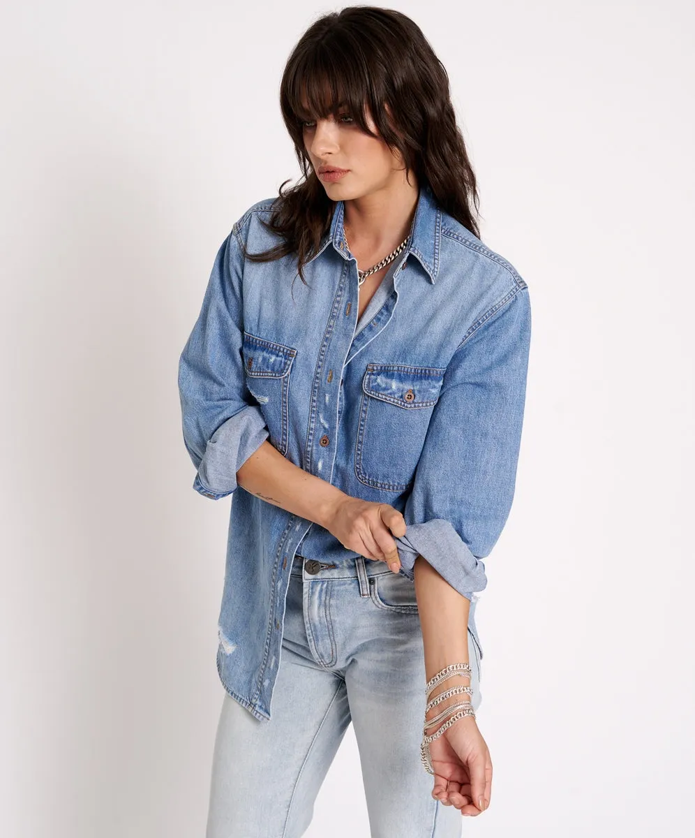 ONE TEASPOON Womens Pacifica Classic Everyday Denim Shirt