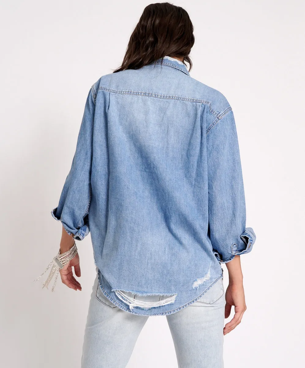 ONE TEASPOON Womens Pacifica Classic Everyday Denim Shirt