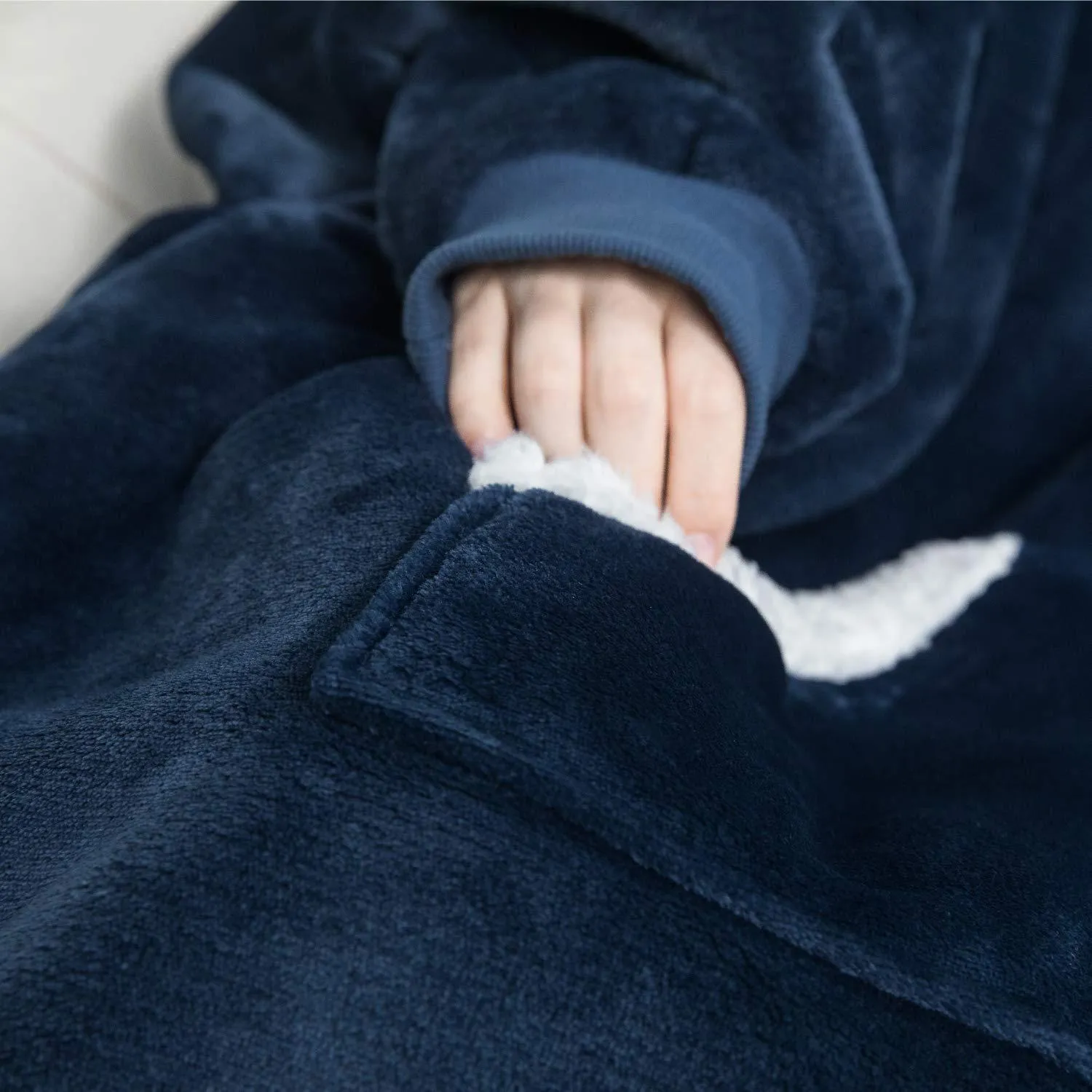 Oversized Hoodie Blanket Super Soft Warm Wearable Blanket Sweatshirt