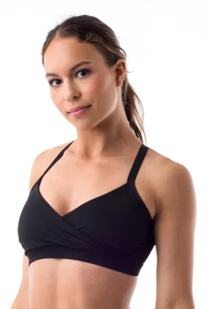 Poledancerka Cross Wrap Top - Black