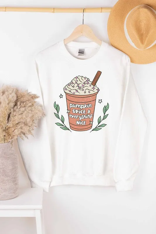 PUMPKIN SPICE GRAPHIC SWEATSHIRT PLUS SIZE