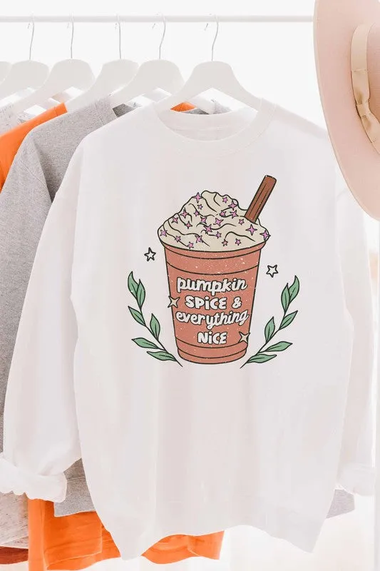 PUMPKIN SPICE GRAPHIC SWEATSHIRT PLUS SIZE