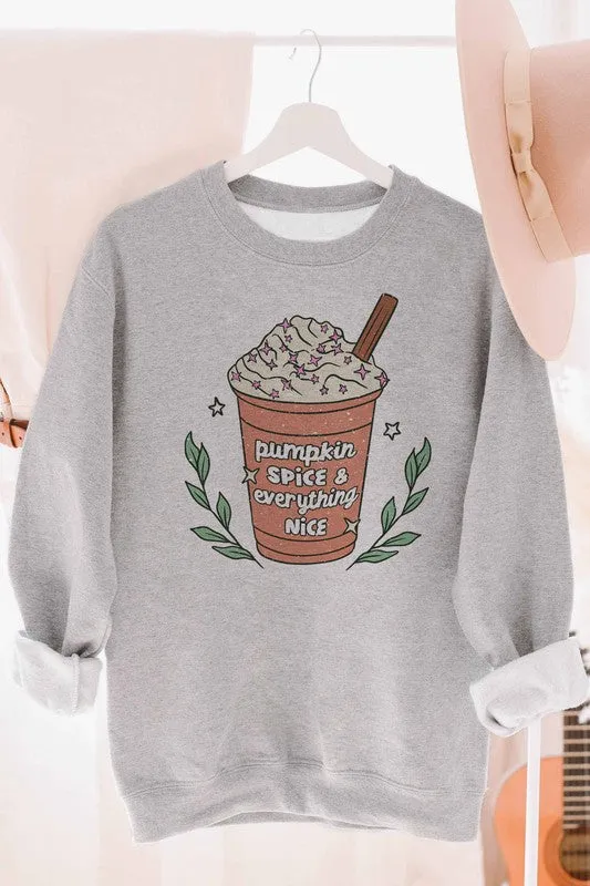 PUMPKIN SPICE GRAPHIC SWEATSHIRT PLUS SIZE