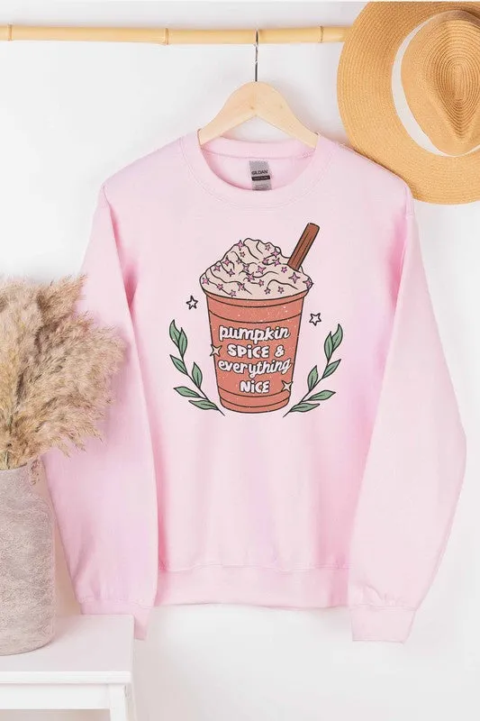 PUMPKIN SPICE GRAPHIC SWEATSHIRT PLUS SIZE