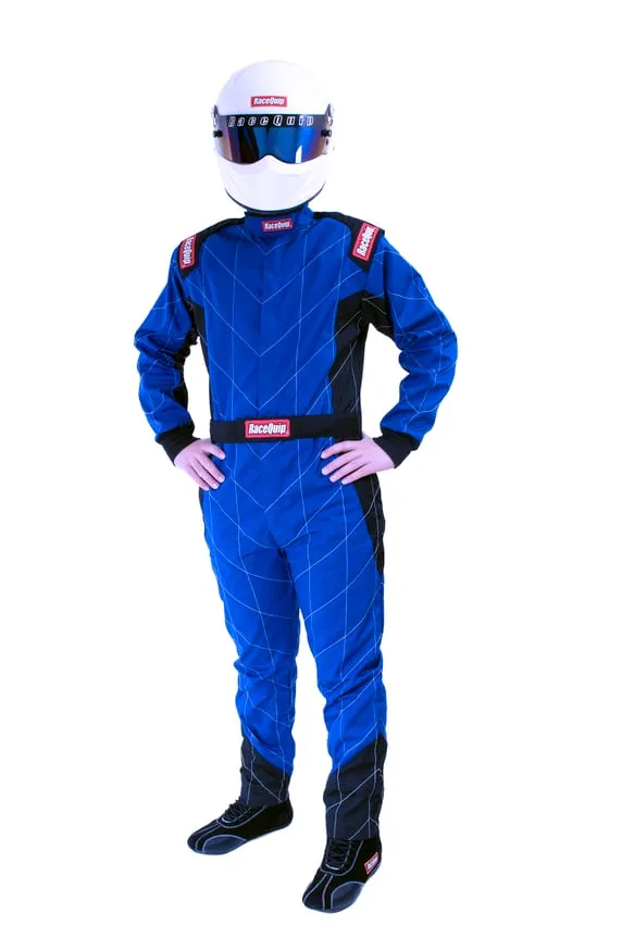 RaceQuip One Piece Single Layer Fire Suit - Blue - Medium - 130923