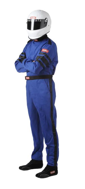 RaceQuip One Piece Single Layer Fire Suit - Blue - XL - 110026