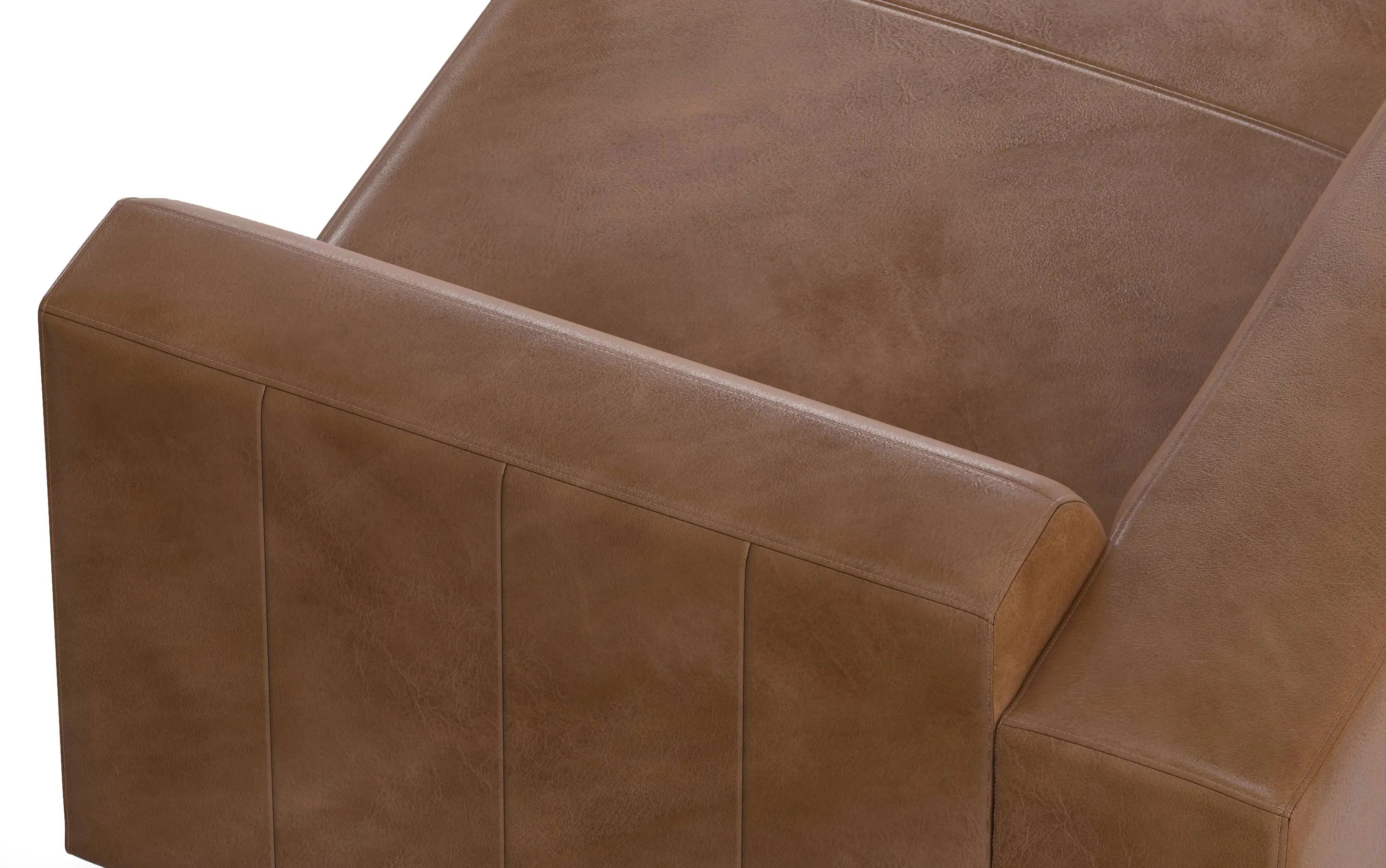 Rex Left Chaise Module in Genuine Leather