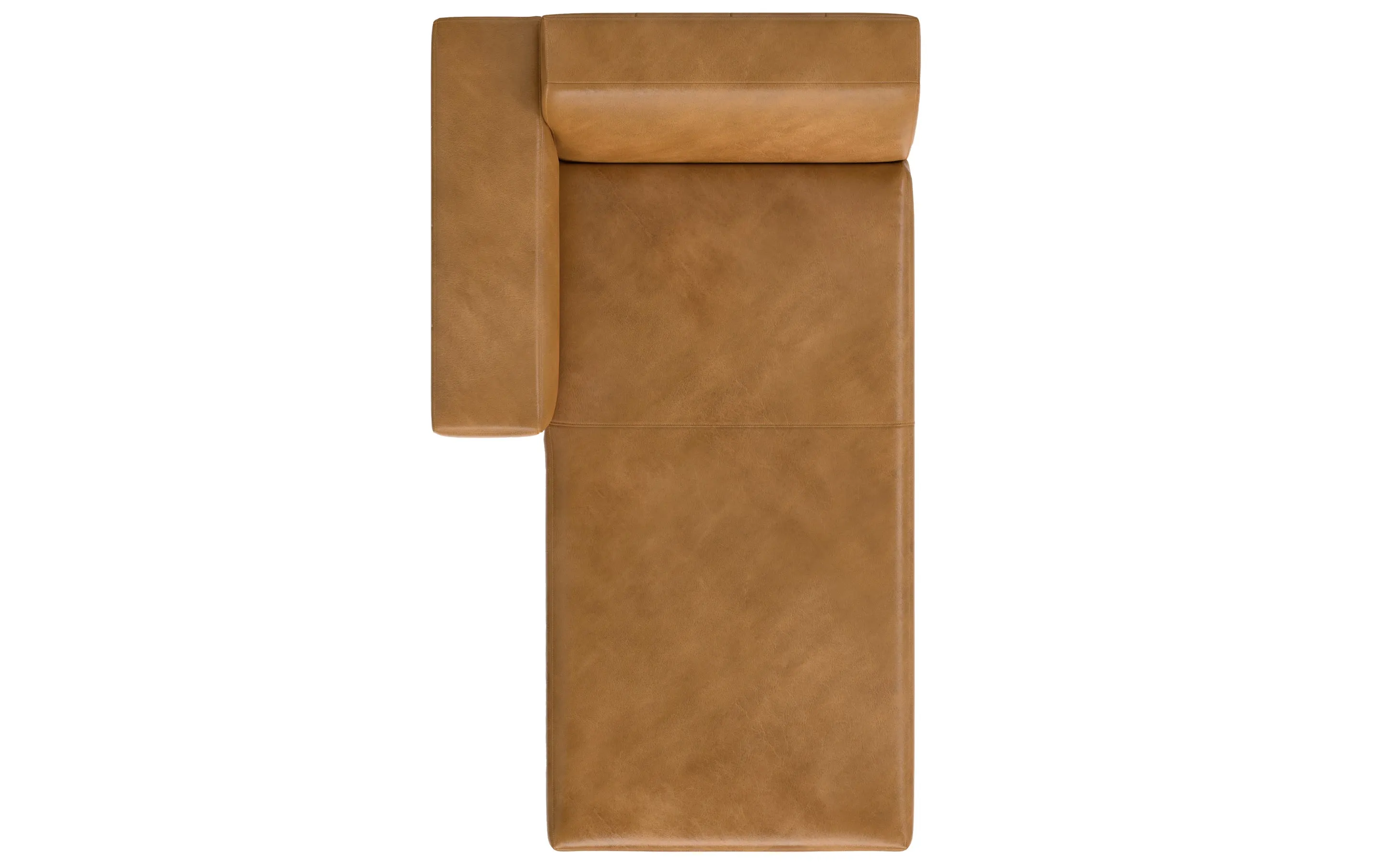 Rex Left Chaise Module in Genuine Leather