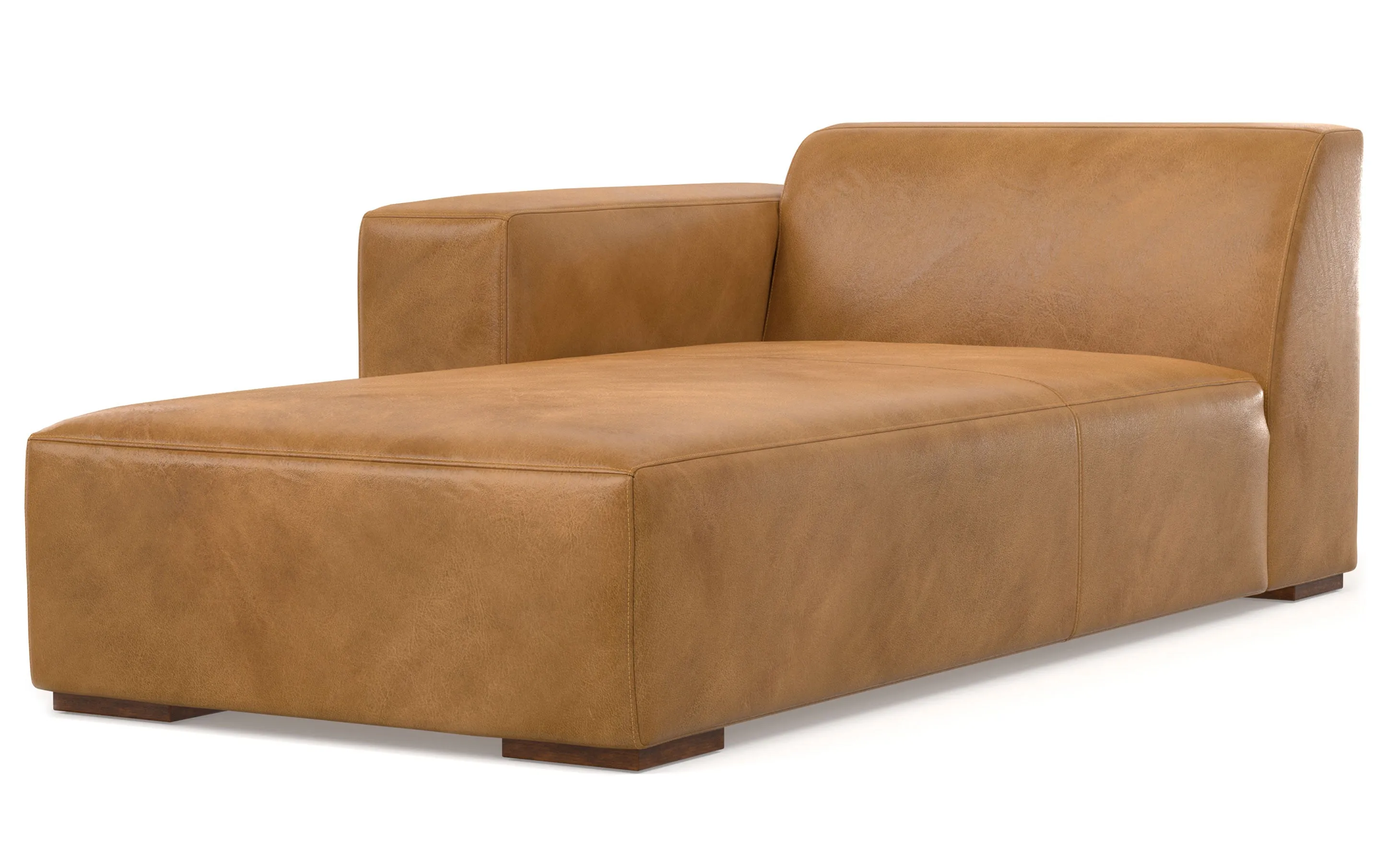 Rex Left Chaise Module in Genuine Leather