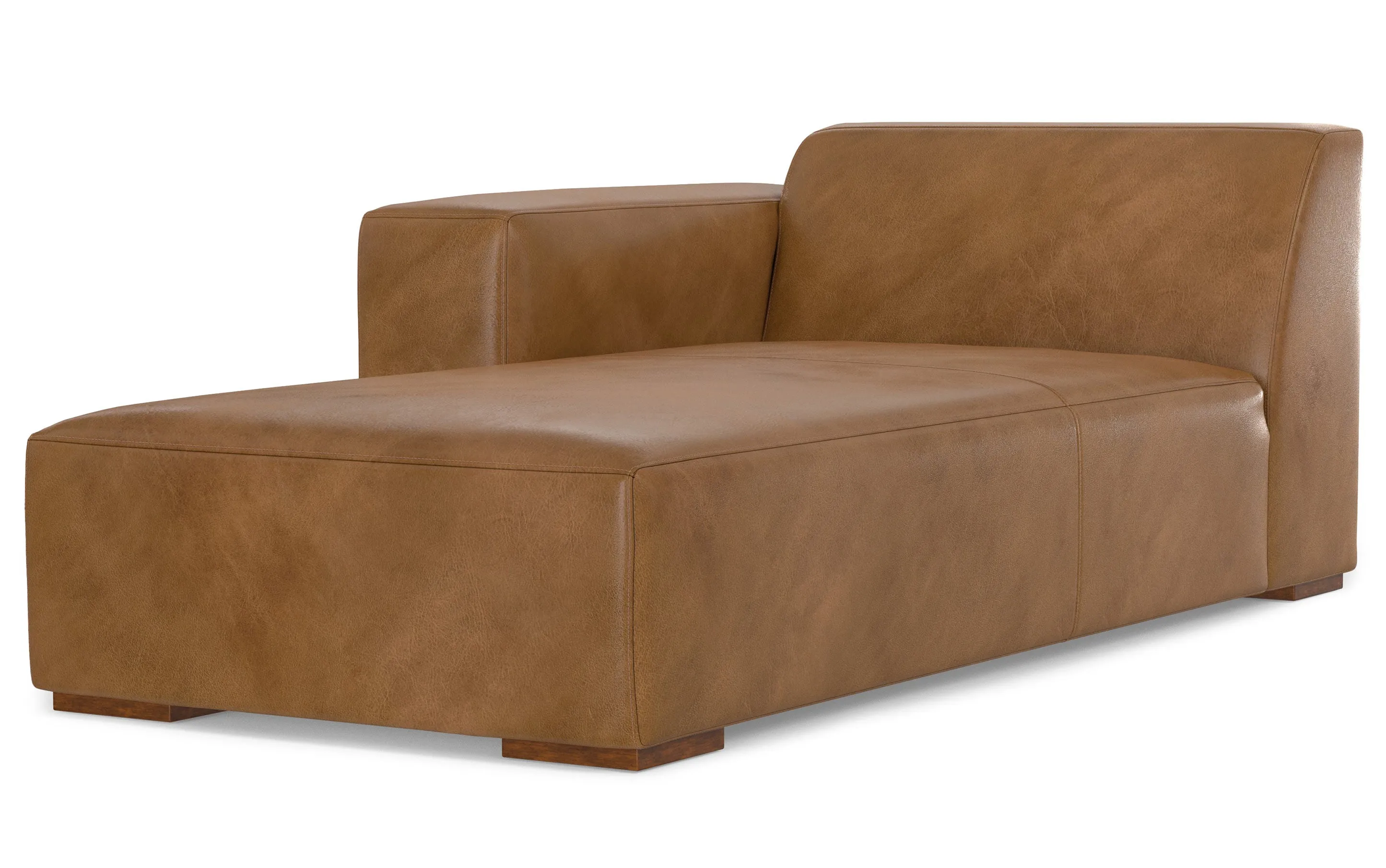 Rex Left Chaise Module in Genuine Leather