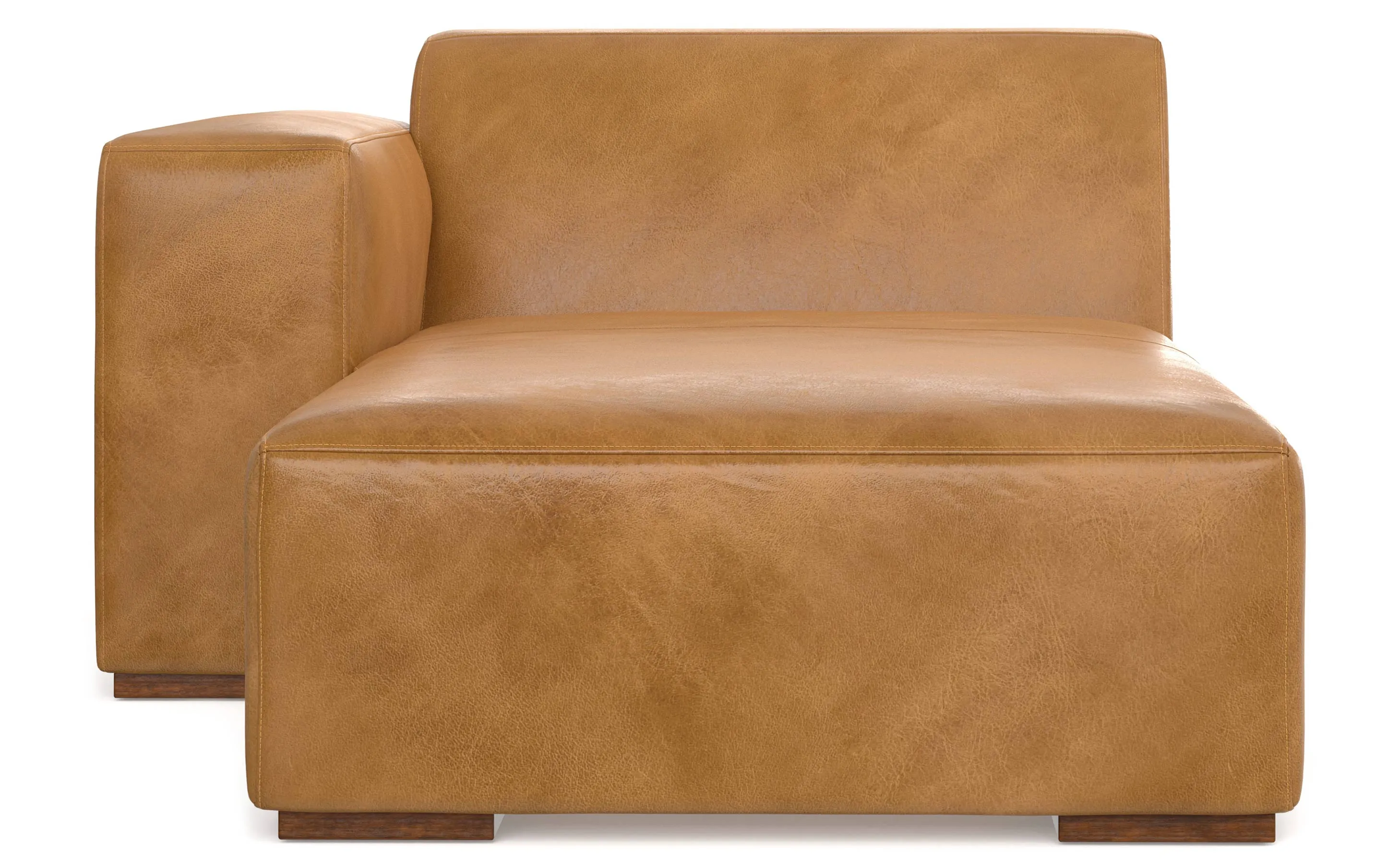 Rex Left Chaise Module in Genuine Leather