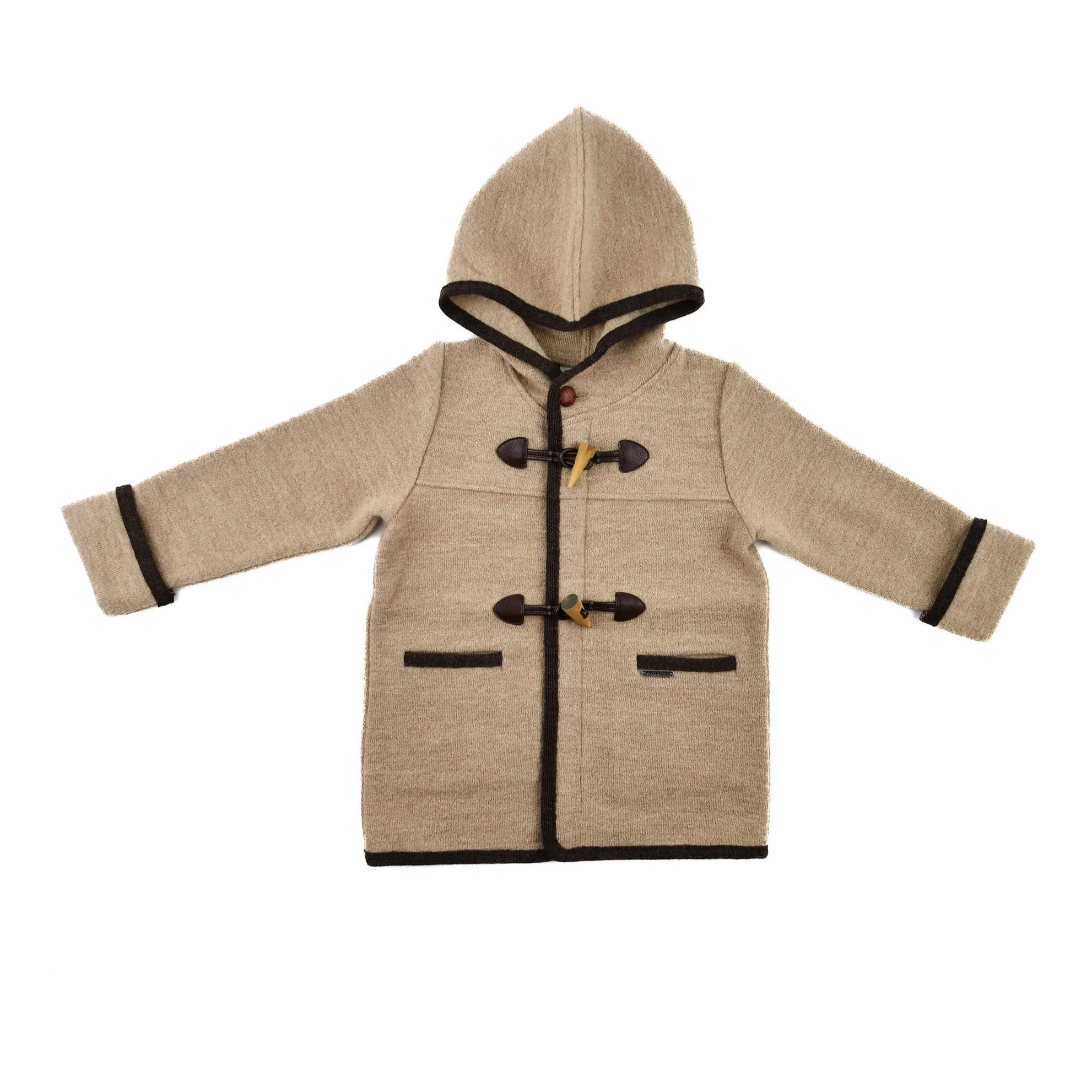 Toggle Coat with Hood - Beige