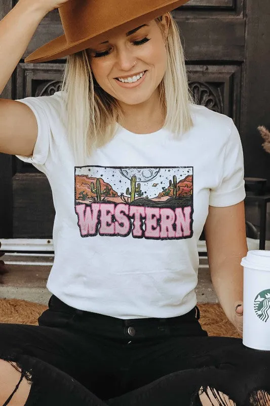 WESTERN GRAPHIC TEE PLUS SIZE