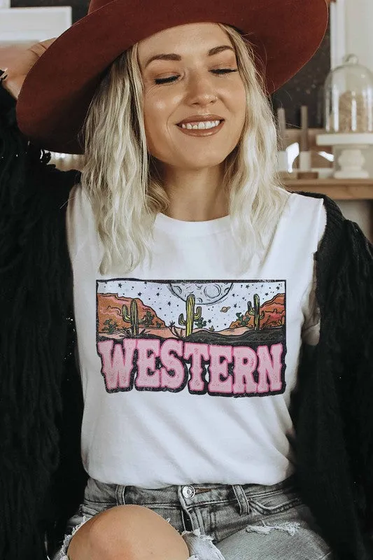 WESTERN GRAPHIC TEE PLUS SIZE