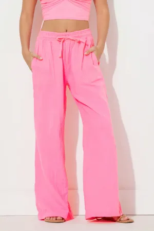 Wide Leg Gauze Pants